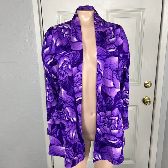 Vintage Hawaiian Barkcloth Blazer - Picture 1 of 5